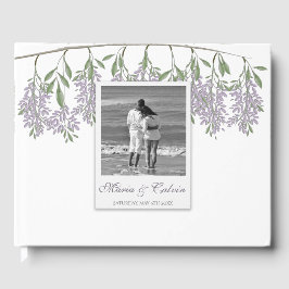 Livro de Convidados de Casamento de Wisteria Pinta