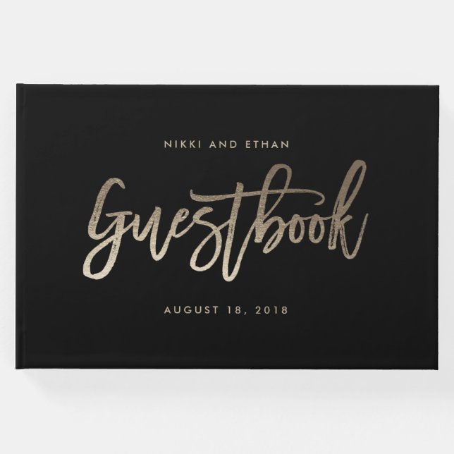 Livro de Convidados de Casamento EDITÁVEL de Glimm (Frente)