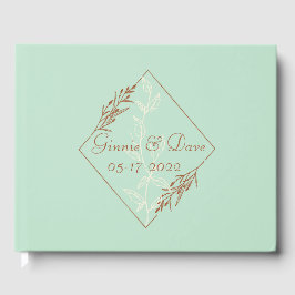 Livro de Convidados de Casamento Elegante e Azul C