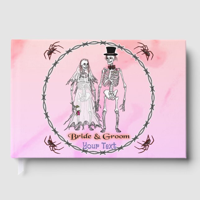 Livro de Convidados de Casamento Skeleton (Frente)