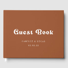 Livro de convidados do casamento de Terracotta