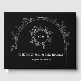 Livro de Convidados do Casamento Negra-Luxury