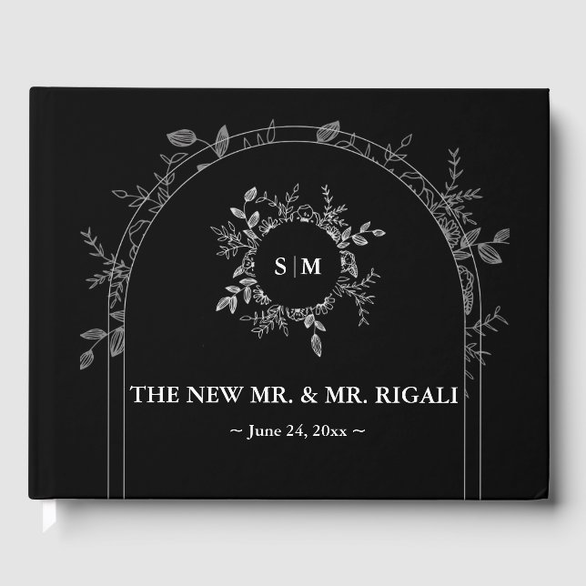 Livro de Convidados do Casamento Negra-Luxury (Frente)