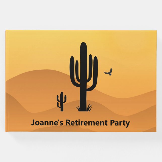 Livro de convidados do Design do Desert Cactus (Frente)