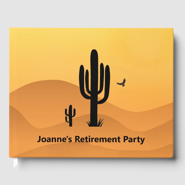 Livro de convidados do Design do Desert Cactus (Frente)