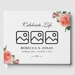 Livro de Convidados do funeral Floral Rosa