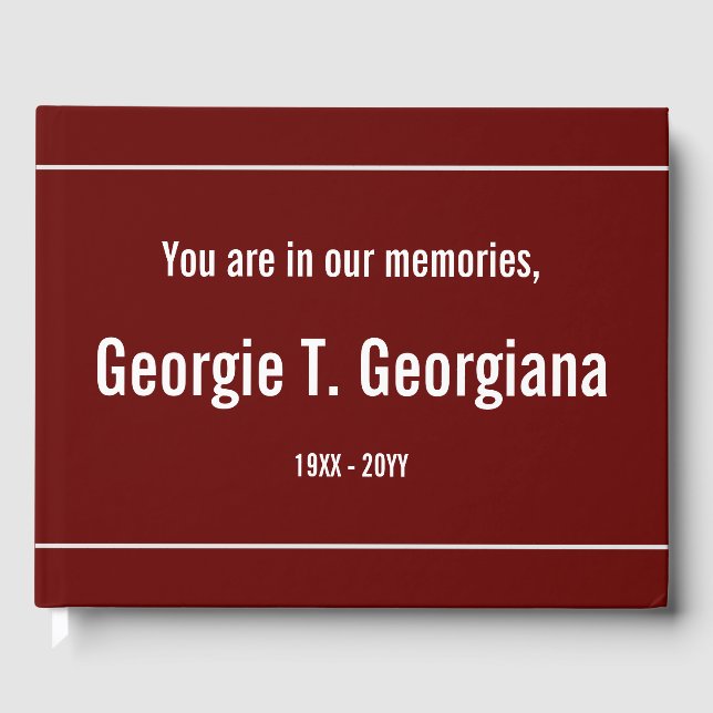 Livro de Convidados do Memorial Subduzido e Simple (Frente)