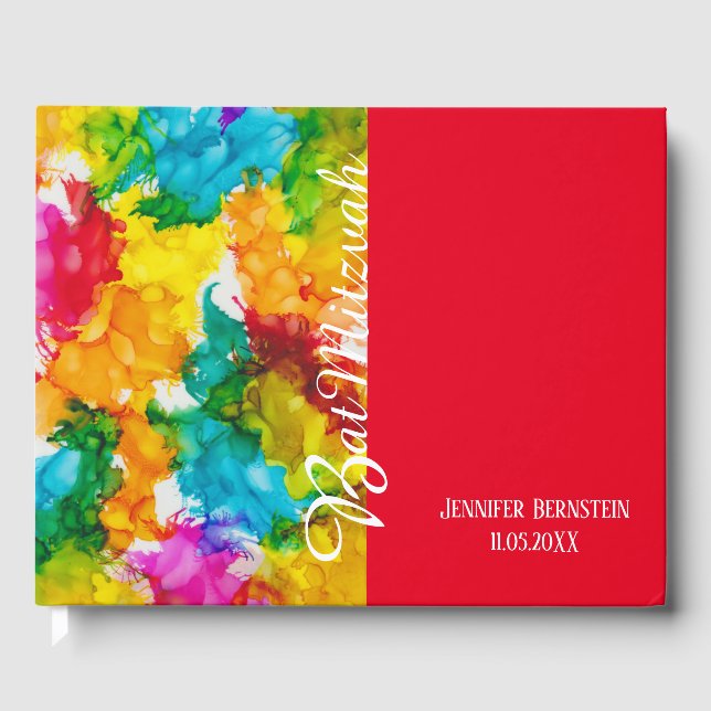 Livro de Convidados do Partido Mitzvah, do Bat ou  (Frente)