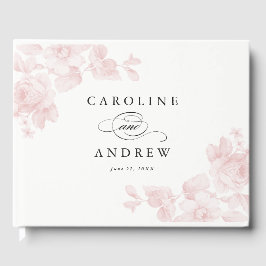 Livro de convidados do rosa do jardim de vindima