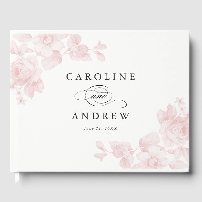 Livro de convidados do rosa do jardim de vindima (Frente)