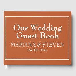 Livro de Convidados do Terracotta Moderno Minimali