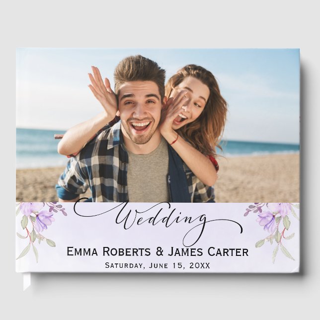 Livro de Convidados Floral Elegante (Frente)