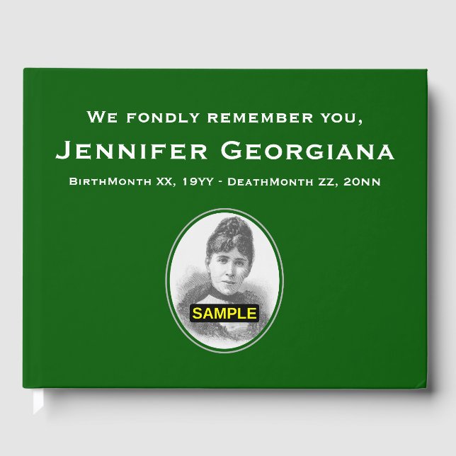 Livro de Convidados Funerais Simples e Elegante (Frente)