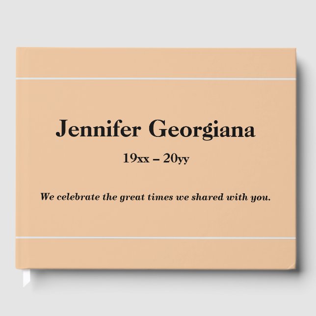 Livro de Convidados Funerais Subjugados e Conserva (Frente)