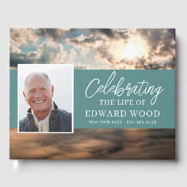 Livro de Convidados Funerários com Foto Superior d