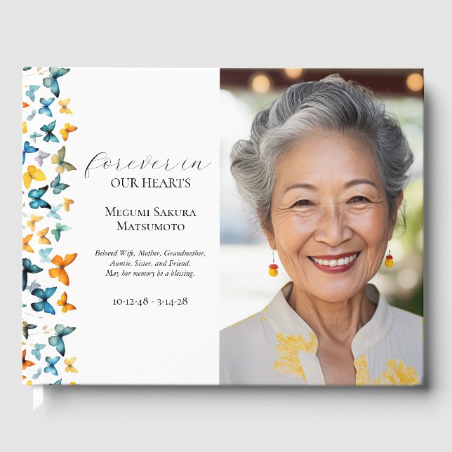 Livro de Convidados Funerários da Butterfly 2-Phot (Frente)