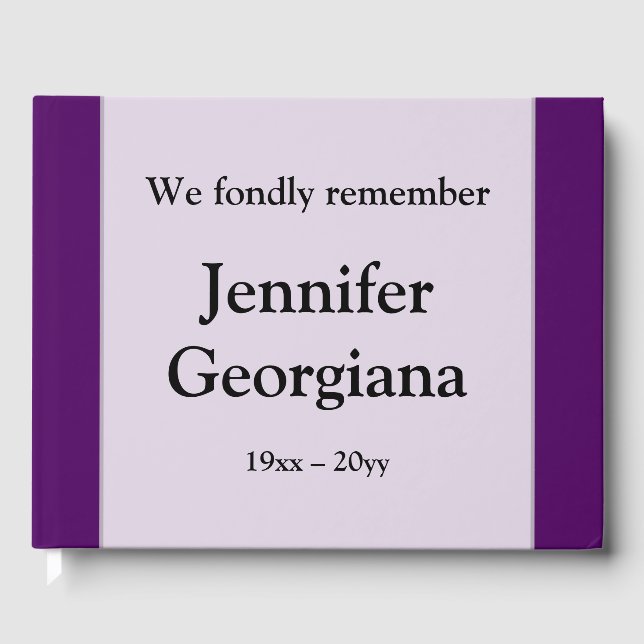 Livro de Convidados Funerários, Feliz e Respeitáve (Frente)