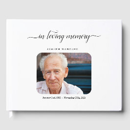 Livro de Convidados Funerários Personalizado/Entra