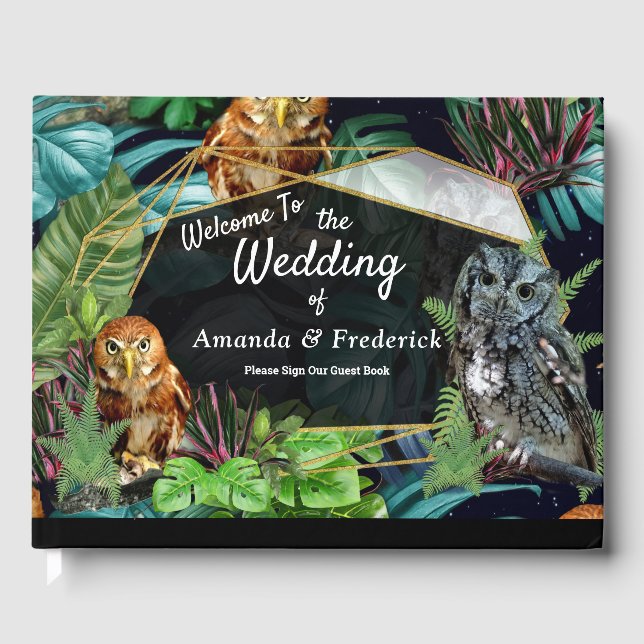 Livro de convidados para festas ao vivo da noite (Frente)