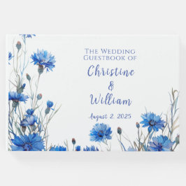 Livro de Convidados Rustic Cornflower Personalizad