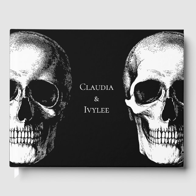 Livro de Convidados sobre Casamento de Halloween G (Frente)