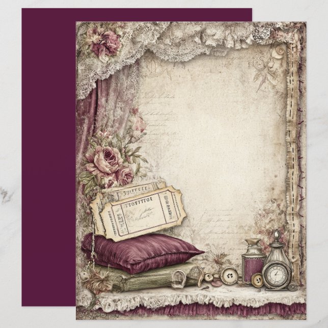 Livro de Espaço Vitoriano e Lace (Frente/Verso)