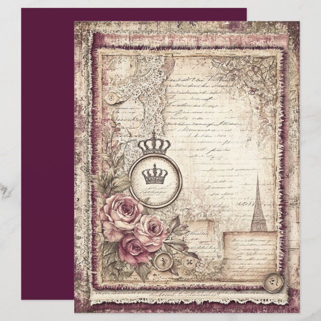 Livro de Espaço Vitoriano e Lace (Frente/Verso)