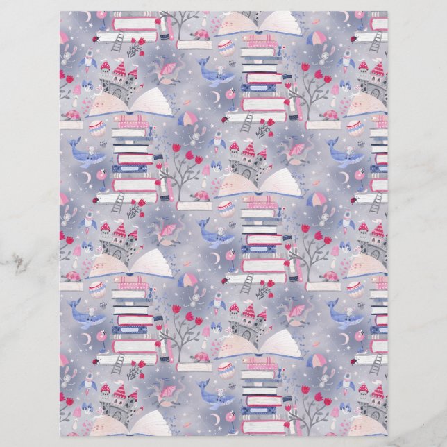 Livro de Fairytale - Papel de Escritório para Cinz (Frente)