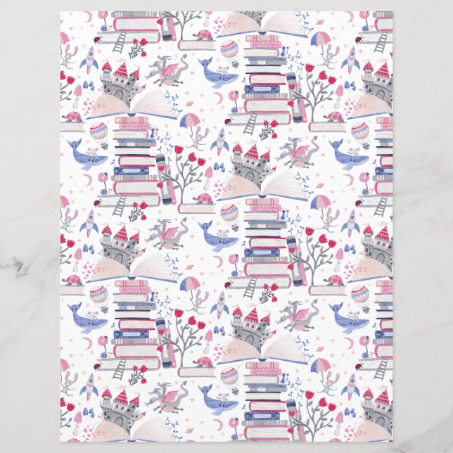 Livro de Fairytale White Scrapbook Paper (Frente)