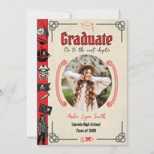 Livro de Histórias de Aventura Pirata Convite de F