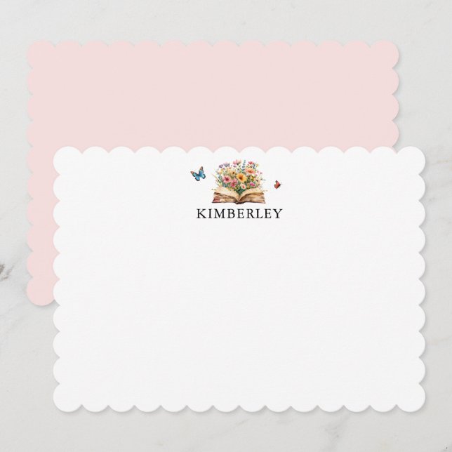 Livro de Histórias Lover Cartões de agradecimentos (Frente/Verso)