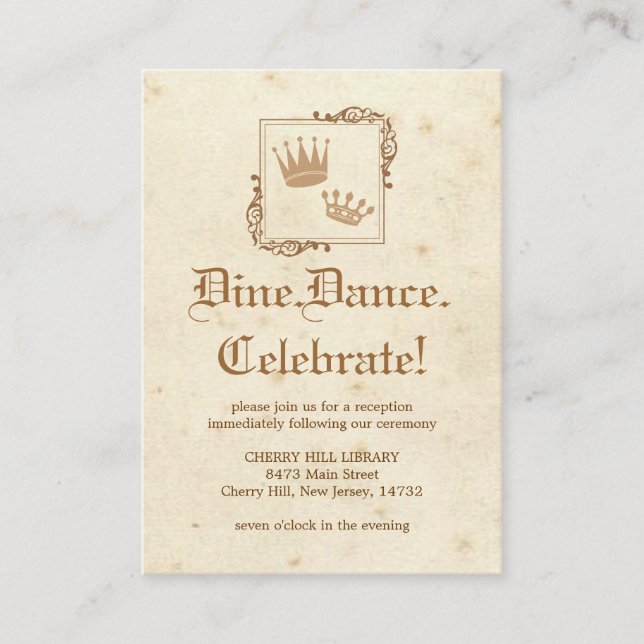 Livro de Histórias Real - Cartão de Recepção (Frente)