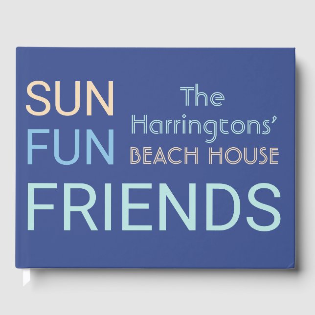 Livro de hóspedes da Beach House do Nome Personali (Frente)