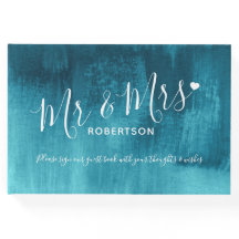 Livro de hóspedes do casamento de arte moderna