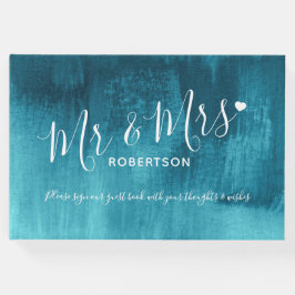 Livro de hóspedes do casamento de arte moderna