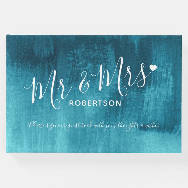 Livro de hóspedes do casamento de arte moderna (Frente)