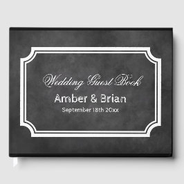 Livro de hóspedes do quadro negro personalizado