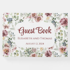 Livro de hóspedes legado das flores pastel do casa