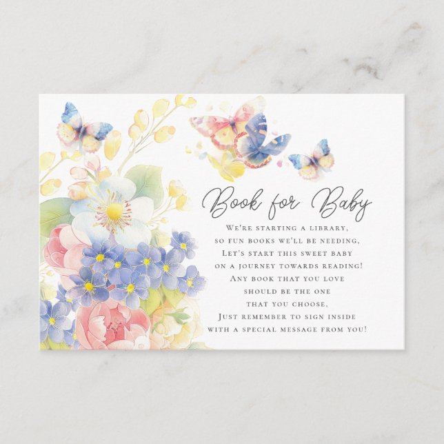 Livro de Jardinagem de Borboleta para Cartão de Re (Frente)