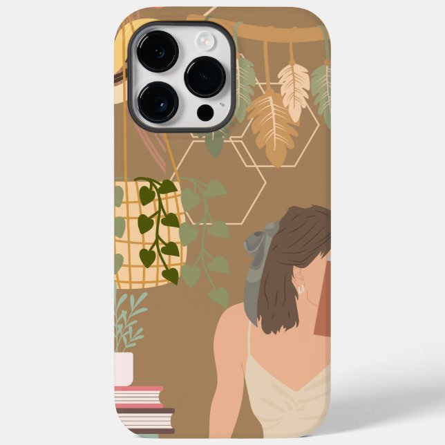 Livro de Leitura de Mulher Estética Castanha (Verso)