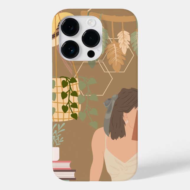 Livro de Leitura de Mulher Estética Castanha (Verso)