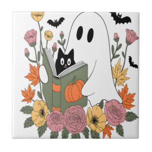 Livro de Leitura do Fantasma do Halloween Gato
