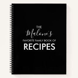 Livro de Receitas da Família Favorita | Preto Mode