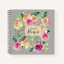 Livro de receitas de flores florais de cinzas