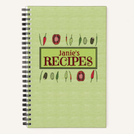 Livro de Receitas Espiral Personalizável de Piment