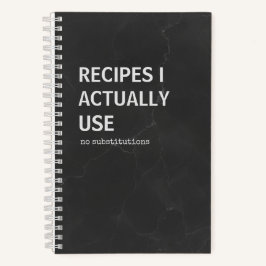 Livro de Receitas Irônico | Caderno de Cozinha