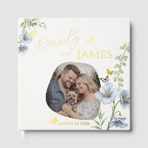 Livro de Registro de Convidados de Casamento com F