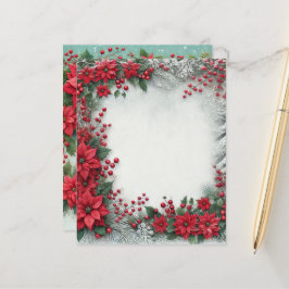 Livro de Scrapbook Snowy Evergreen Poinsettia