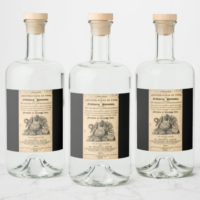 Livro de venenos culinários do crânio antigo de 18 (Garrafas)