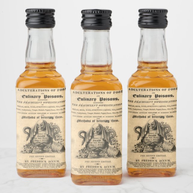 Livro de venenos culinários do crânio antigo de 18 (Garrafas)